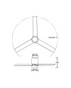 CERAMICA M * PLAFÓN / VENTILADOR  - CERÁMICA BEIGE + MADERA
